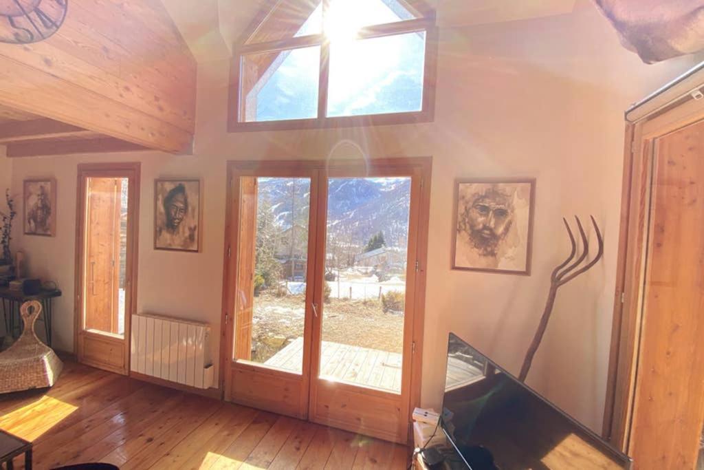 הוילה Le Monêtier-les-Bains Le Serre Barbin - Chalet Ensoleille, Tout Confort מראה חיצוני תמונה
